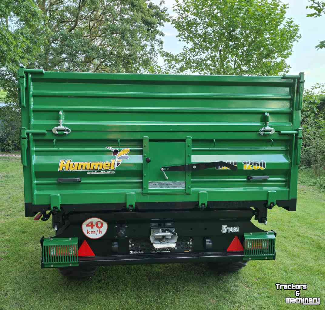 Dumptrailer  Hummel 5,0 tons driezijdige kipper