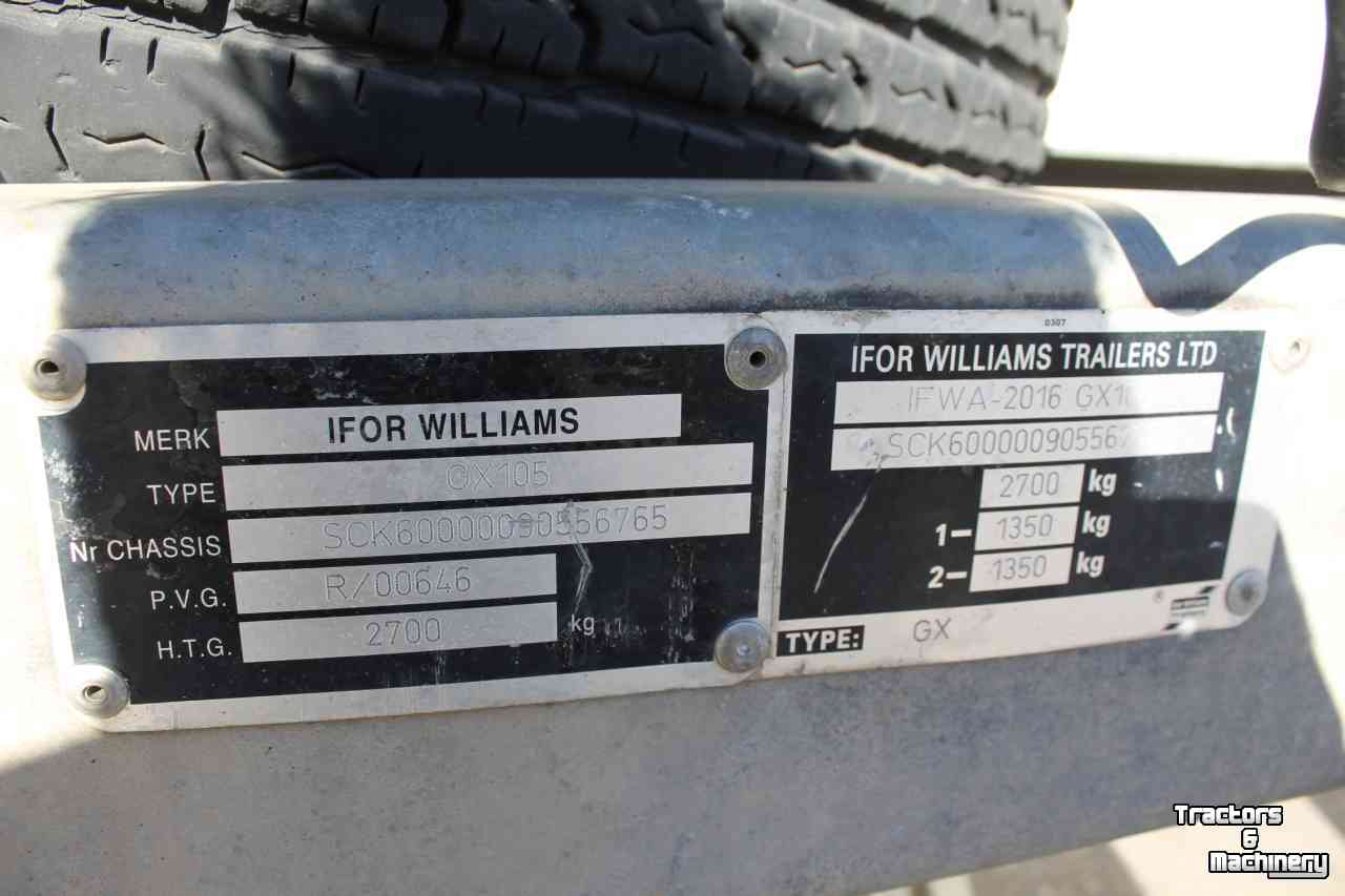 Car trailer up to 3500 Kg Ifor Williams GX105 auto aanhanger machinetransporter oprijwagen aanhangwagen