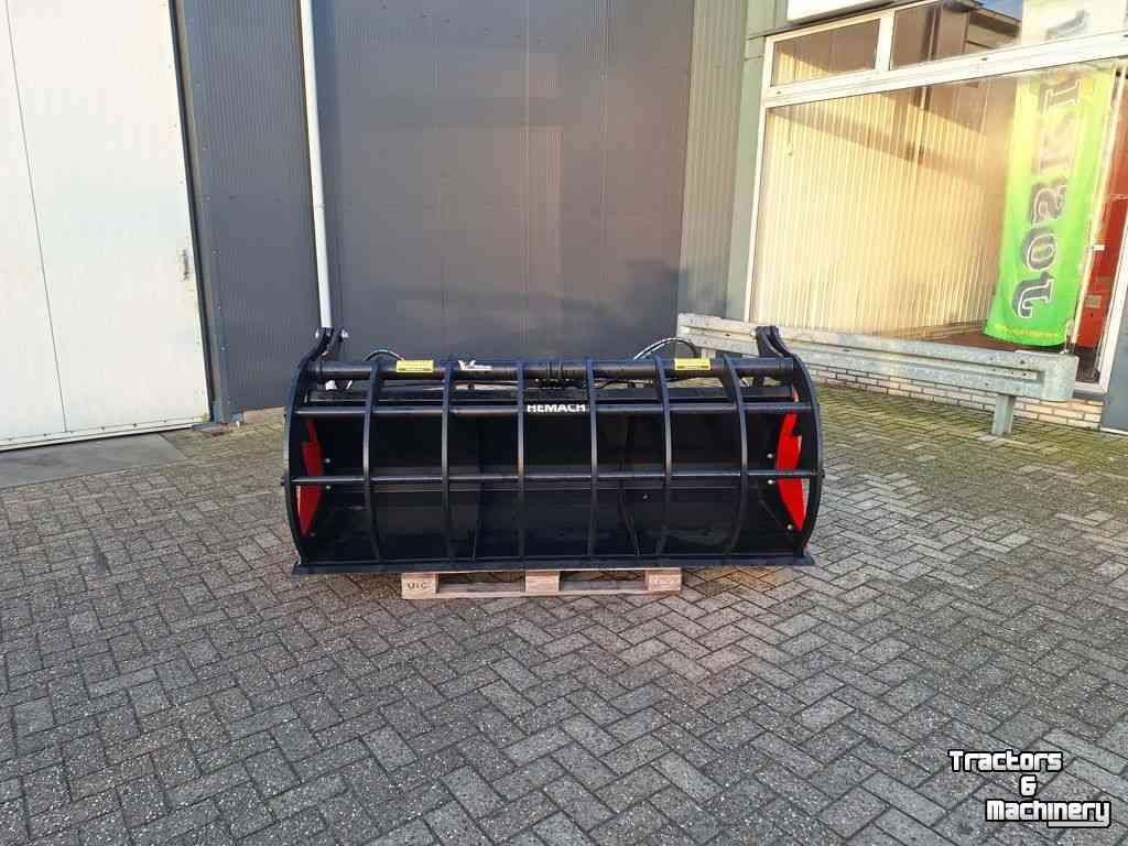 Silage Grabbucket / Grabfork Hemach Pelikaangrijper / Pelikaanbak 220 CM