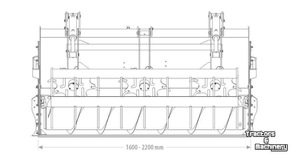 Ration feeder Qmac VOERDOSEERBAK MET KLEM VOLUME 1.80 MTR