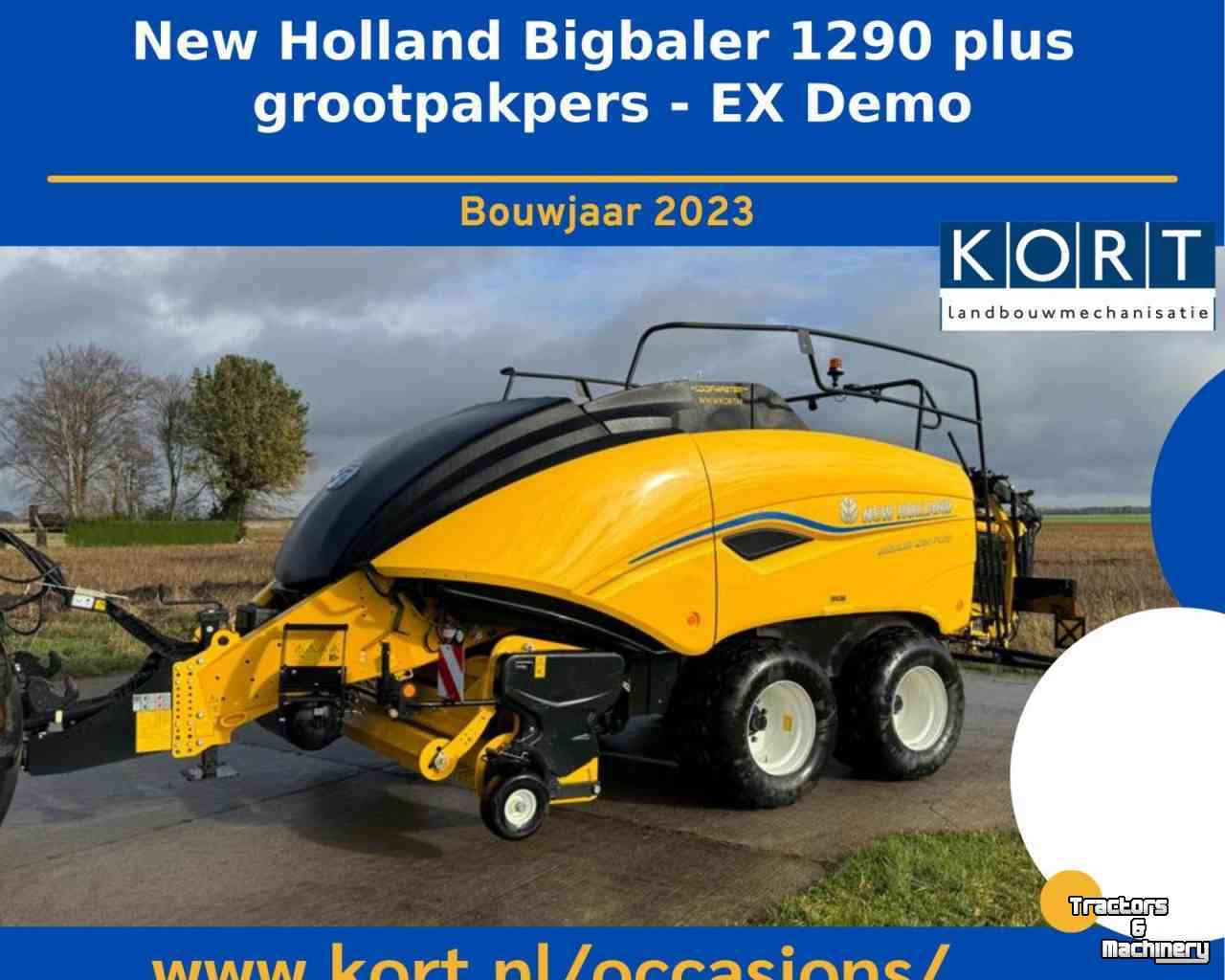 Balers New Holland Bigbaler 1290 Plus Grootpak-Pers Demo