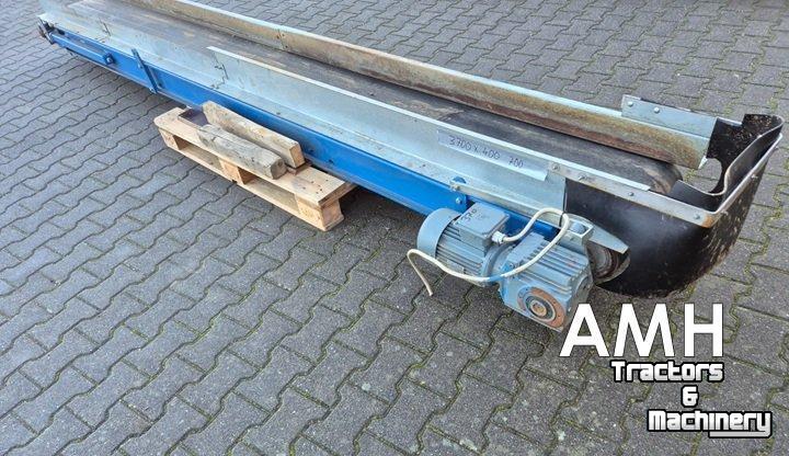 Conveyor  3700X400 TRANSPORTBAND VLAKKE BAND FLAT BELT CONVEYOR BELT FLACHBAND FÖRDERBAND