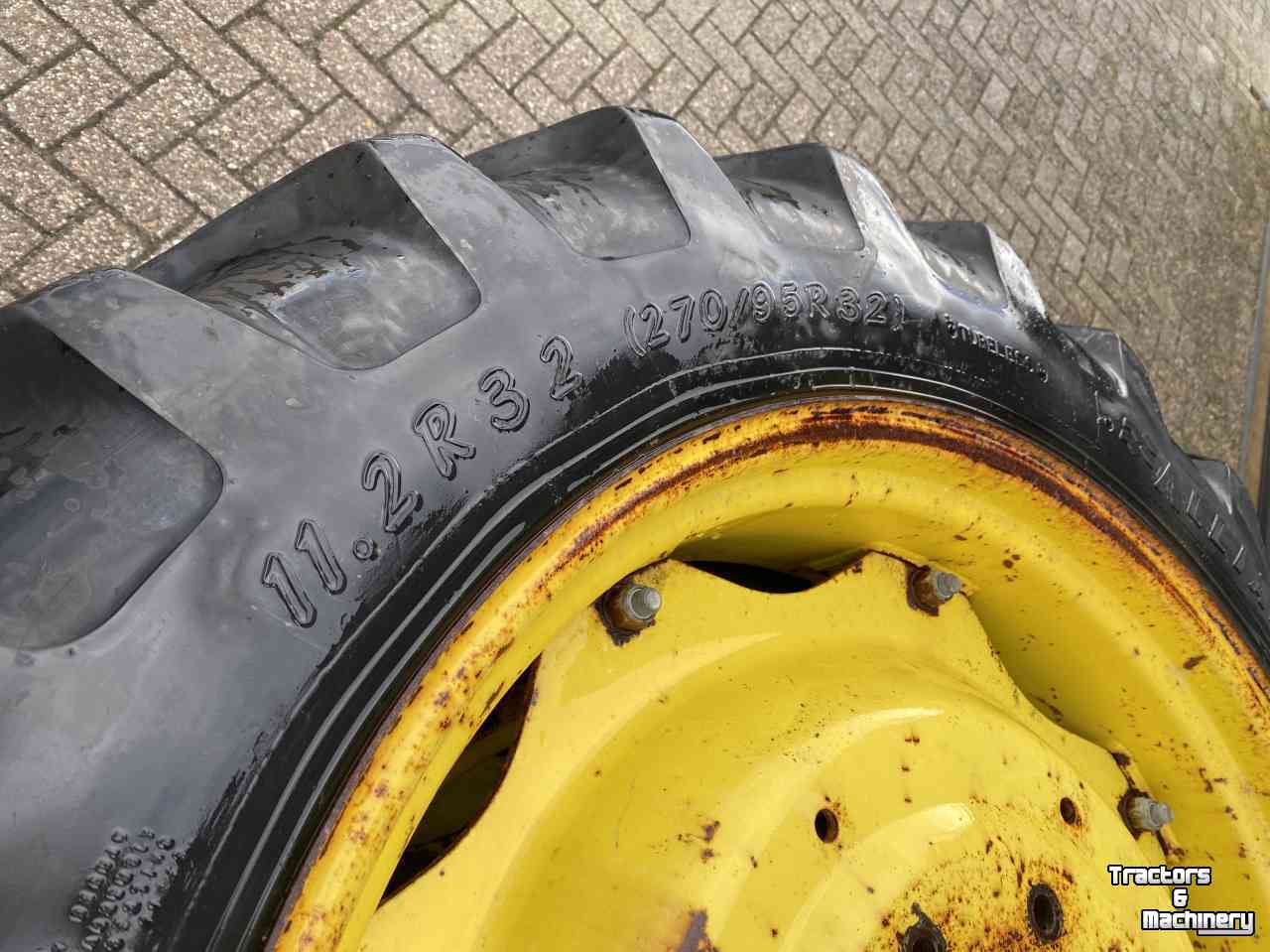 Wheels, Tyres, Rims & Dual spacers Alliance 11.2R32 en 12.4R46 op velg
