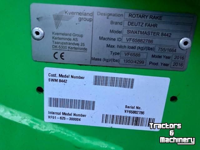Rake Deutz-Fahr Swatmaster 8442 Terralink Quattro