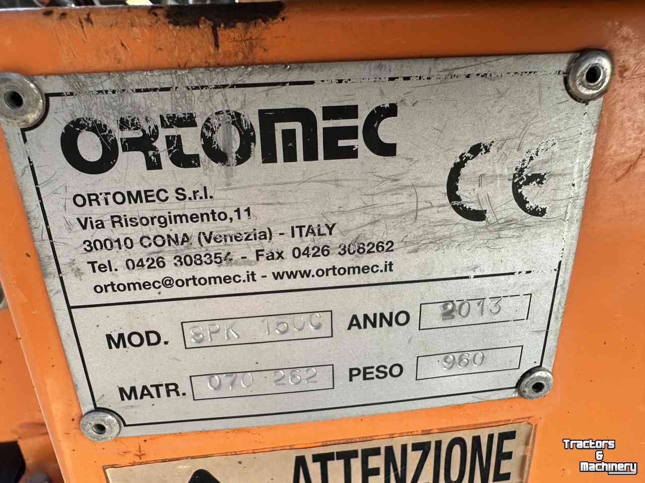 Other harvesters and accessories Ortomec SPK1500 oogstmachine voor bladgroenten