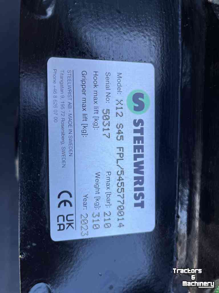Tilt couplers Steelwrist X12 s45/s45 Draai kantel stuk