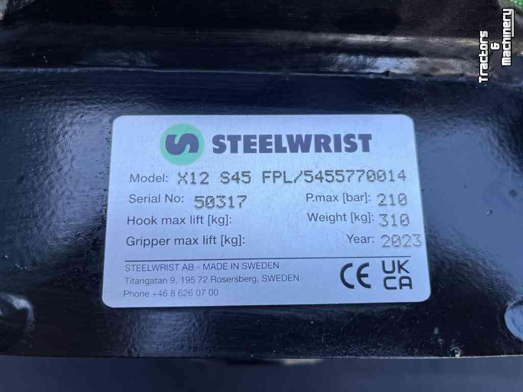 Tilt couplers Steelwrist X12 s45/s45 Draai kantel stuk