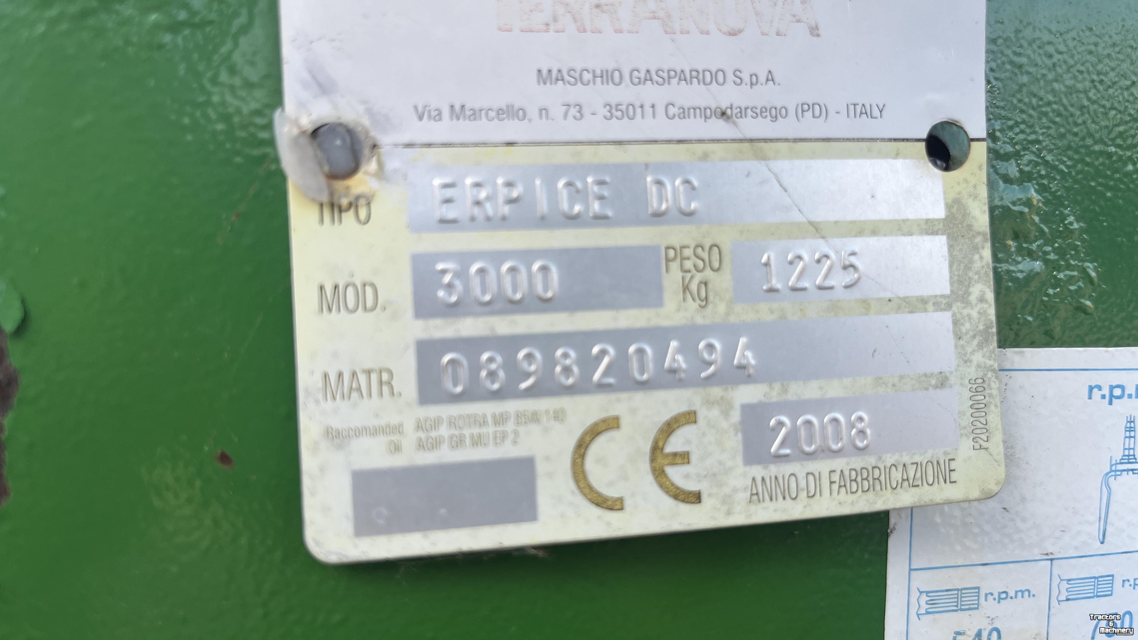 Other tillage machinery and accessories TerraNova / Maschio 3 meter