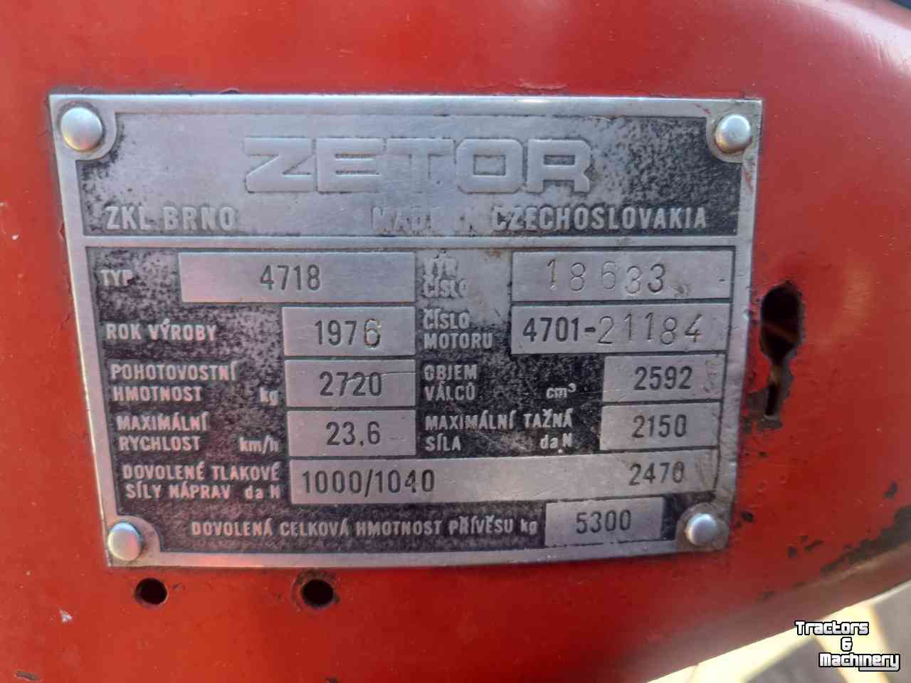 Horticultural Tractors Zetor 4712 / 4718 NL Kenteken