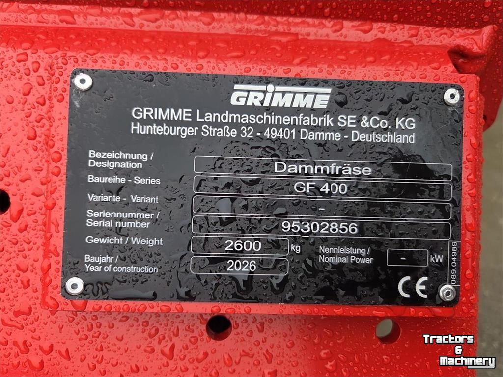 Ridging Hiller Grimme GF 400