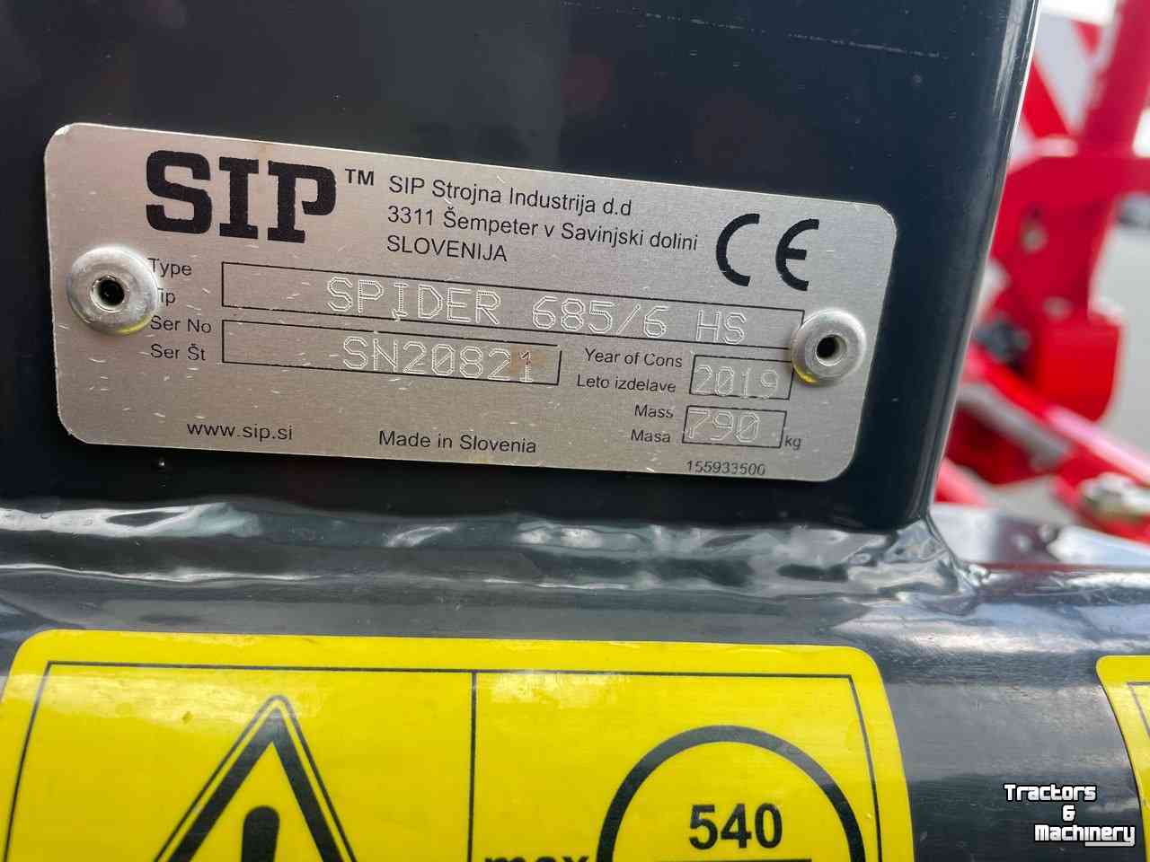 Tedder Sip Spider 685 schudder met haaktanden