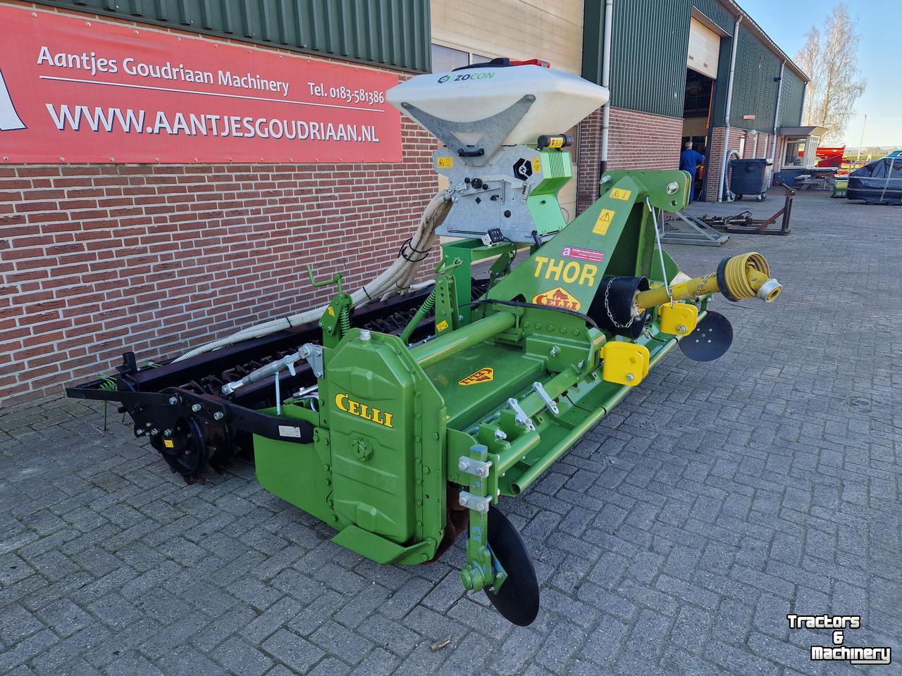 Overtop rotary tiller Celli Overtopfrees met zaaibak