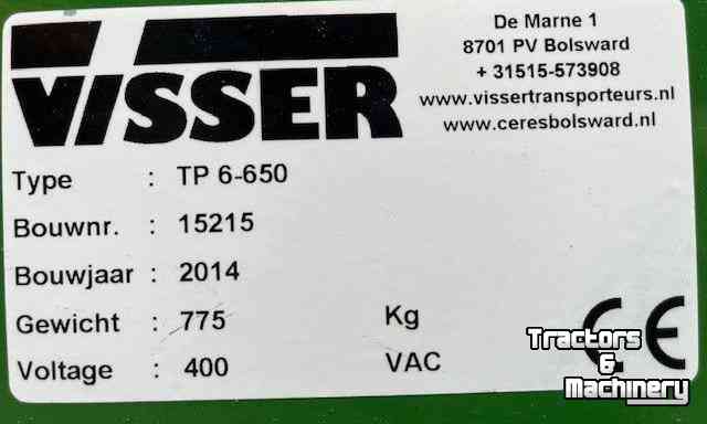 Conveyor Visser Transportband / Transporteur 700x65