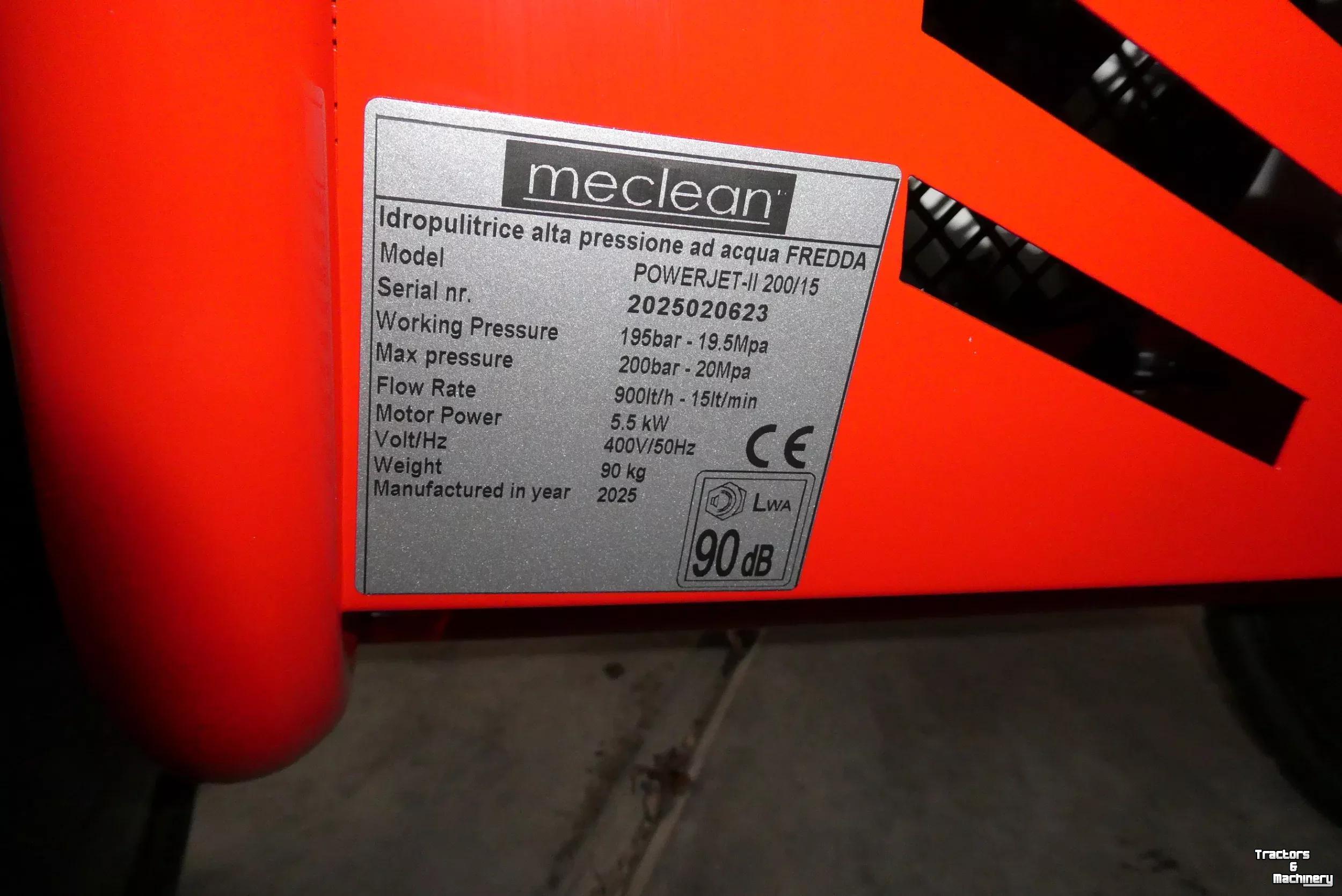 High-pressure cleaner, Hot / Cold Meclean Powerjet-2 200/15 Hogedrukreiniger