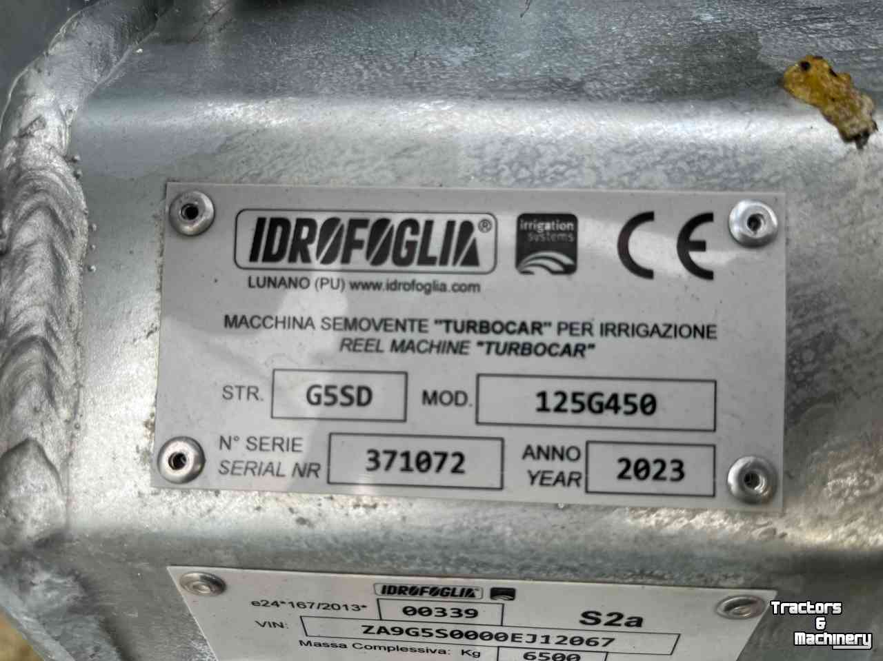 Irrigation hose reel Idrofoglia G5S 125/450 beregenings haspel