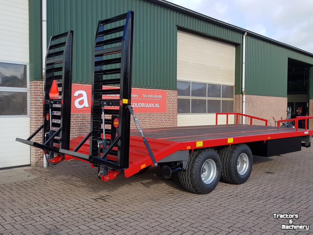 Low loader / Semi trailer AGM Oprijwagen Oprijkar