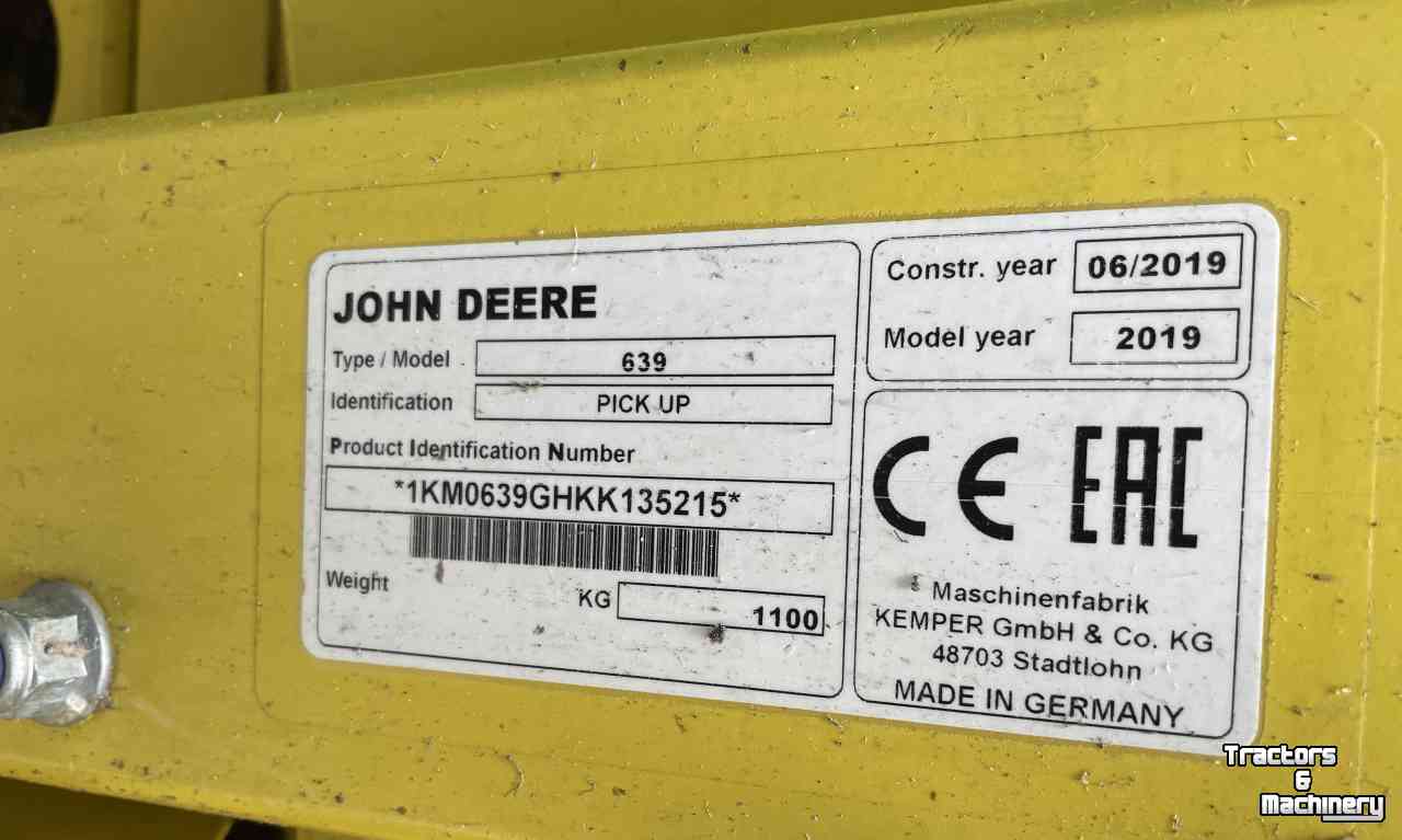 Pick-up John Deere 639