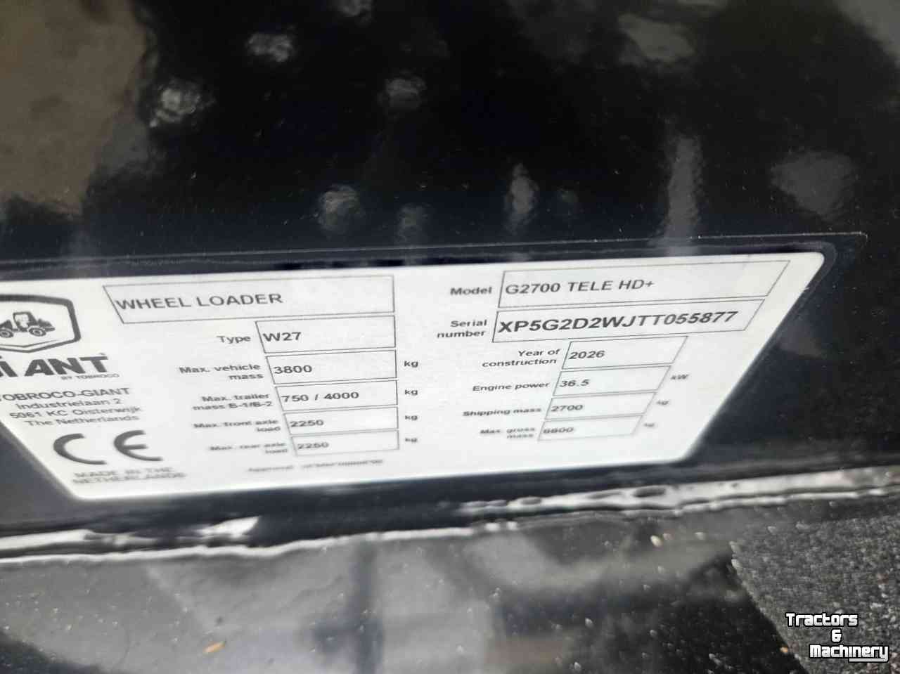 Wheelloader Giant G2700HD+ TELE -55877-
