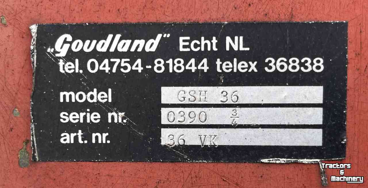 Disc harrow Goudland GSH 36 Schijveneg grondbewerking.