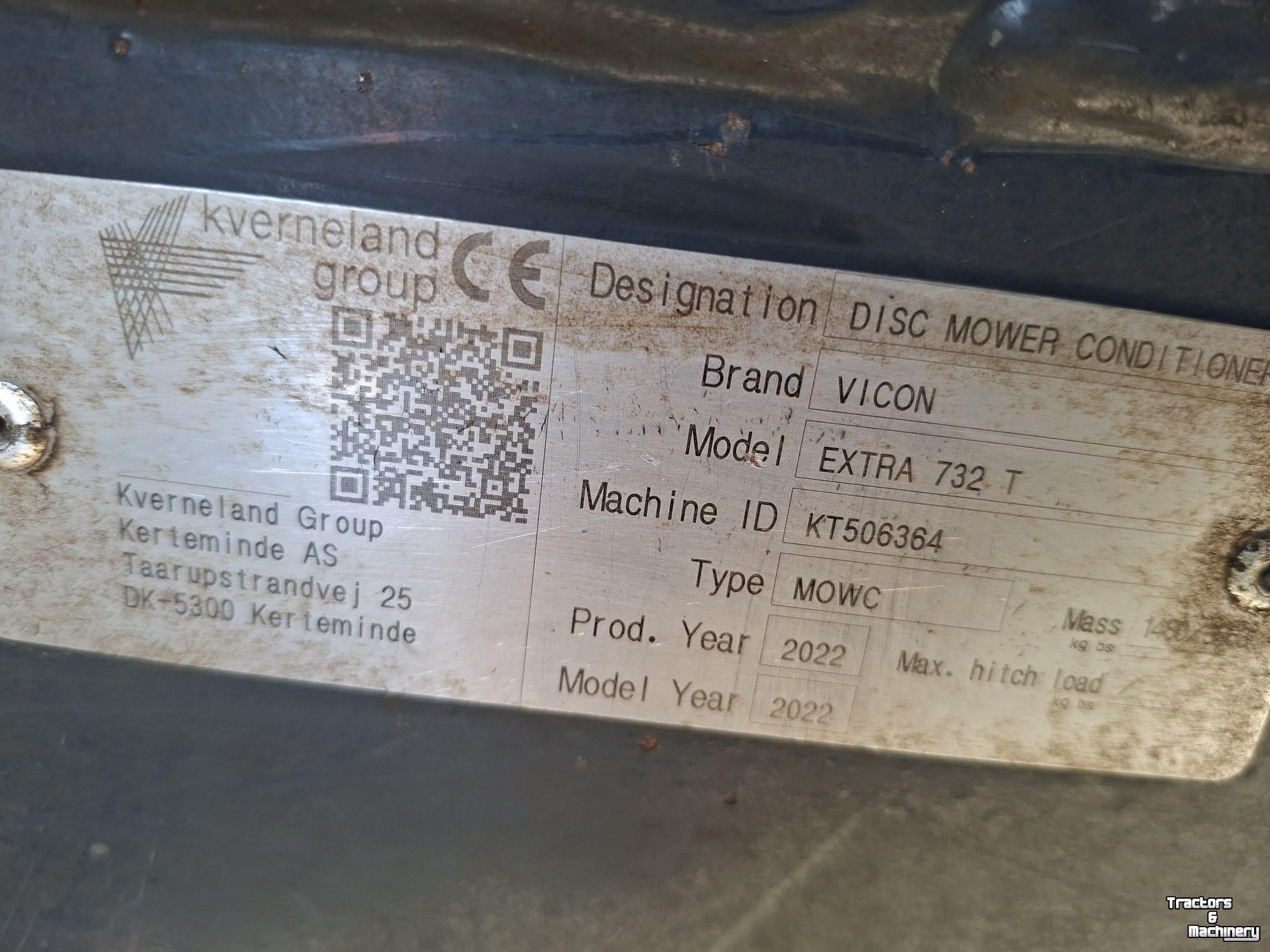 Mower Vicon  ACHTERMAAIER EXTRA 732 T