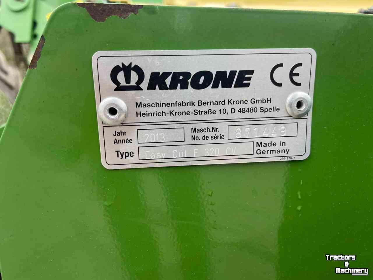 Mower Krone Easy cut R 320 CV EC 32 CV maai setje
