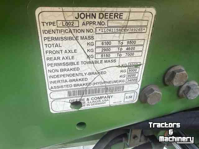 Tractor John Deere 6115R Premium GPS