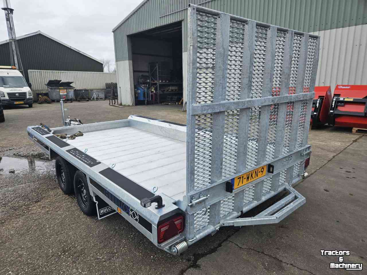 Low loader / Semi trailer  Hulco TERRAX Machinetransporter 3500 kg 394x180 Go Getter uitvoering