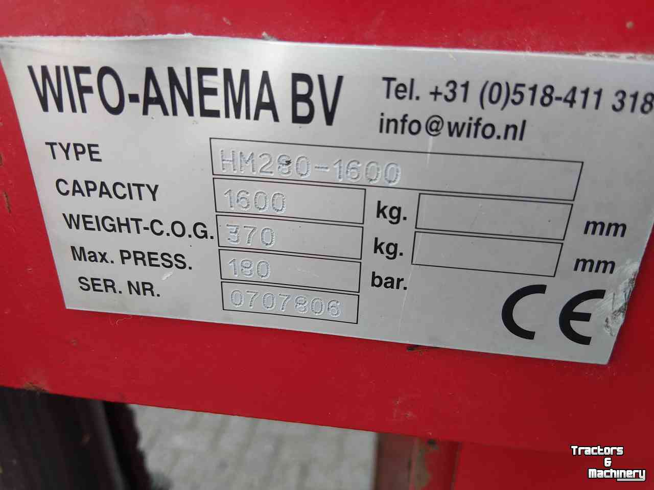 Fork lift & Fork lift truck Wifo HM 280-1600 Hefmast