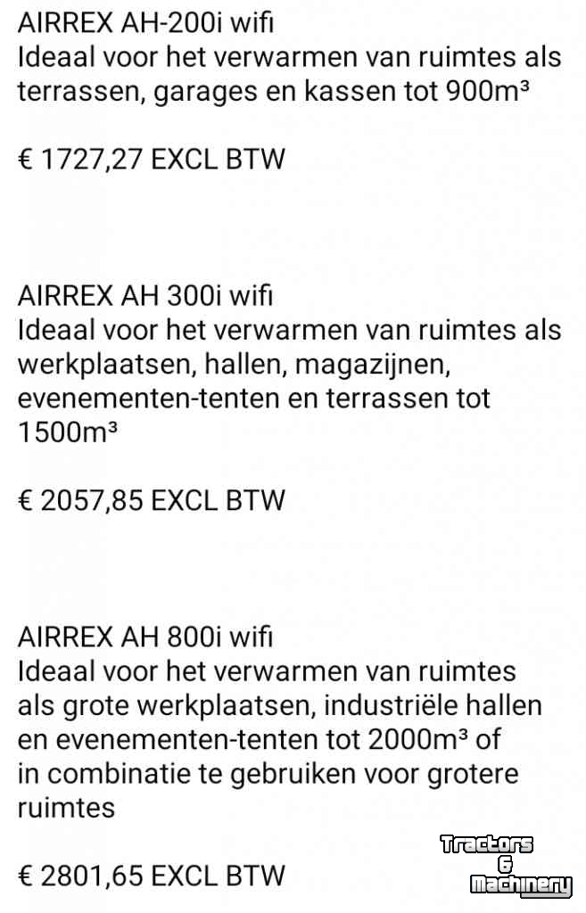 Other  AIRREX diesel infraroodkachels