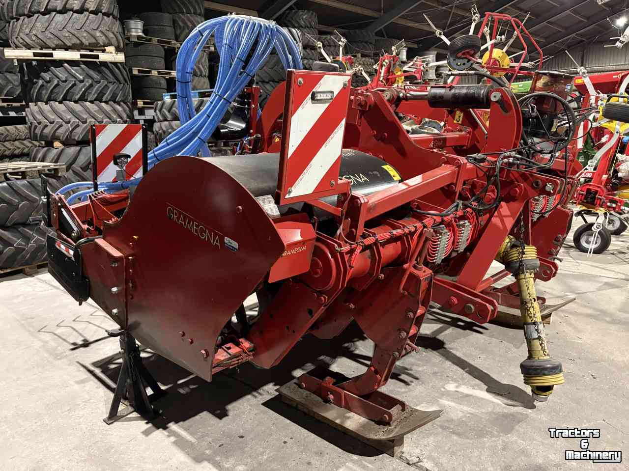 Spader machine Gramegna V40-350 complete Spit Zaai combinatie