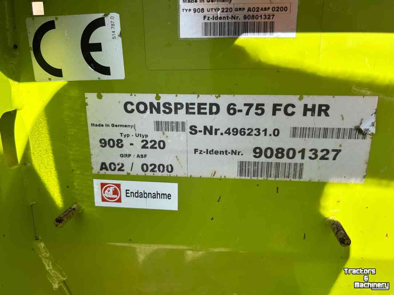 Corn picker Claas Conspeed 6-75 FC HR