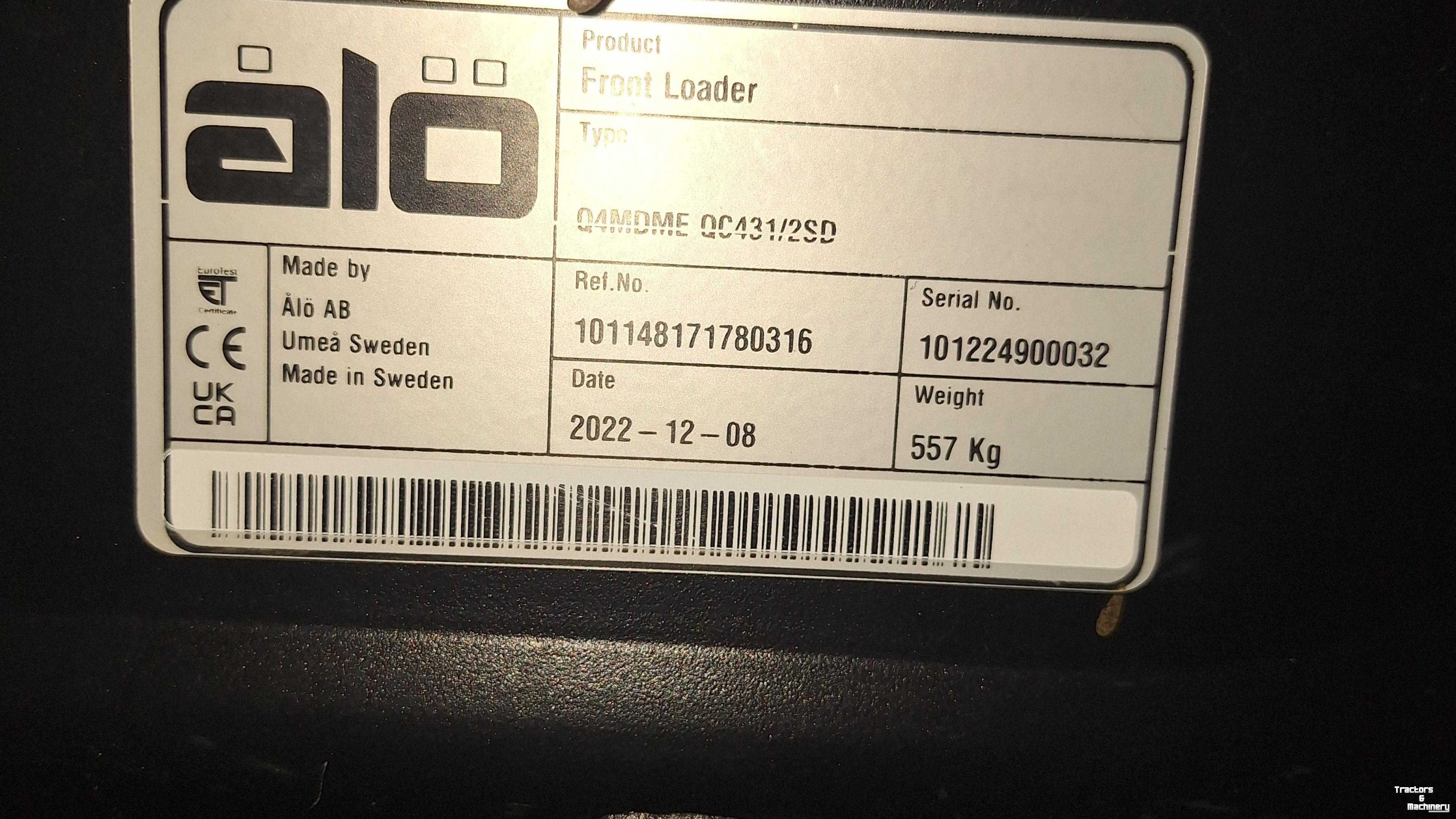 Front-end loader Alö Alo Quicke Q4M VOORLADER