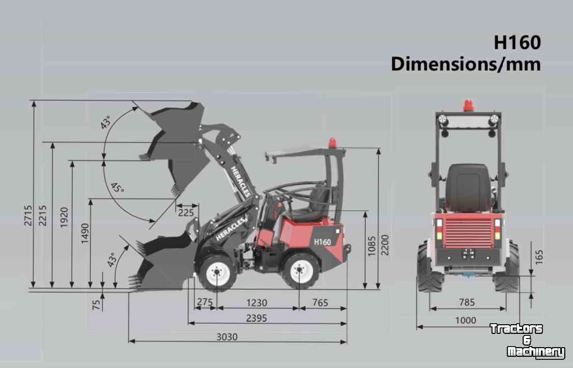 Wheelloader Heracles H160 Pro en Telescoop