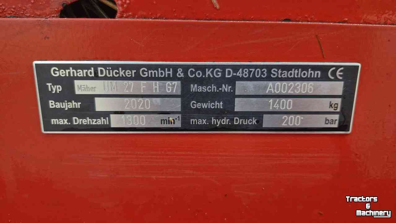 Flail mower Ducker UM 27