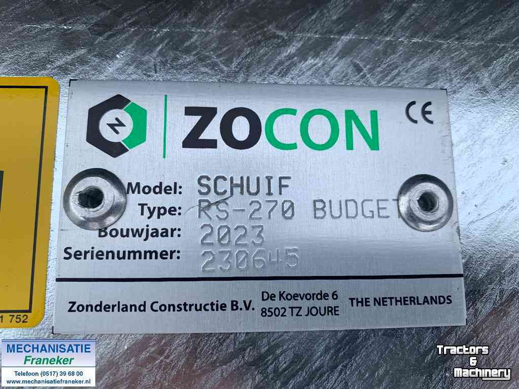 Rubber yard scraper Zocon Zocon rubberschuif RS-270 schuifbord