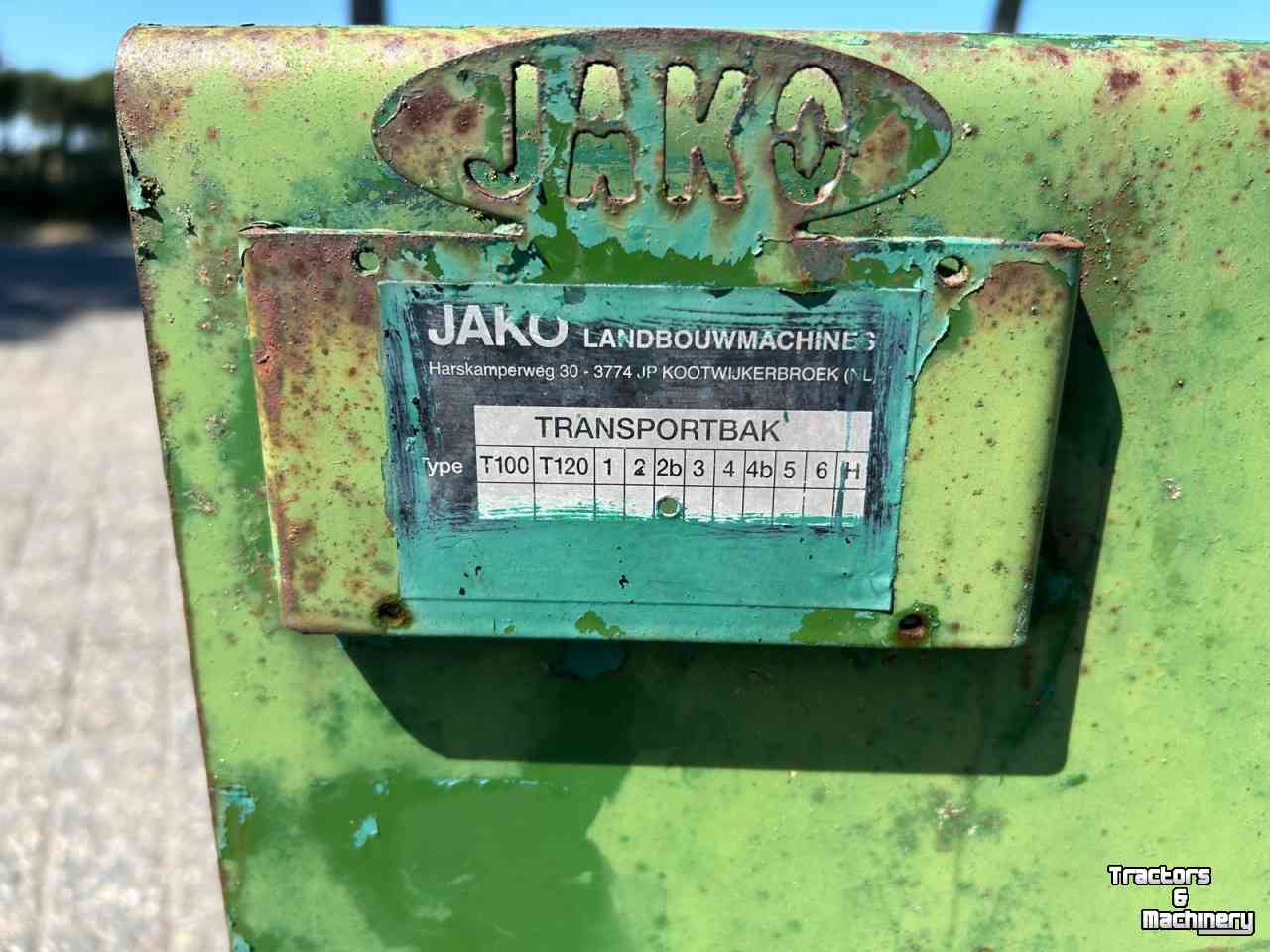 Tractor tipping boxes Jako 2B trekkerbak  grondbak