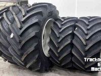 Wheels, Tyres, Rims & Dual spacers BKT 710/60 R38 + 600/60 R28 op velg