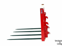 Bale spike / Bale spear Qmac 4 tands Balenvork EURO DRIEPUNT