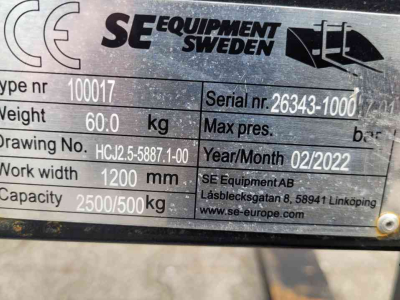 Front-end loader  SE palletvorken vorkenbord Palettengabel
