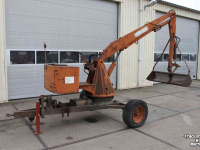 Excavator mobile Argenterio A77 Getrokken kraan graafmachine brede baggerbak slootbak