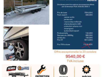 Car trailer up to 3500 Kg Henra PLateau