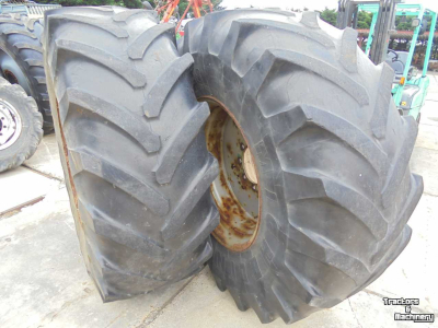 Wheels, Tyres, Rims & Dual spacers Michelin 650/75R32 XM28 trekkerbanden tractorbanden wielen velgen 8-gaats