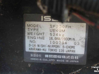 Tool carrier Iseki SF230FH (SF230 II) frontmaaier zonder maaidek met Tuchel Simplex 120 veegmachine rolbezem