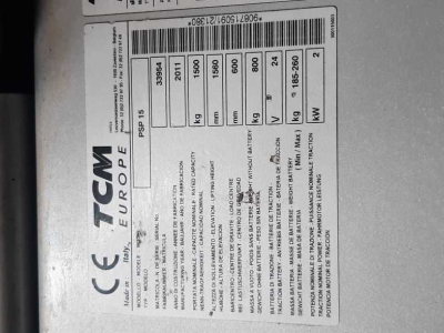 Electrical pallettruck TCM Stapelaar PSP 15