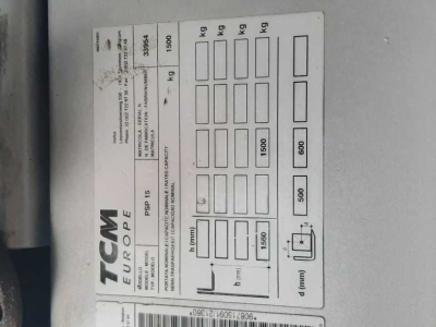 Electrical pallettruck TCM Stapelaar PSP 15