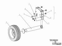 Deep subsoiler Kverneland Kverneland CLI dieptewielen / loopwielen