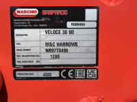 Disc harrow Maschio Veloce schijveneg met 60 cm ringenwals