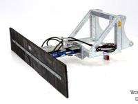 Rubber yard scraper Qmac Modulo rubberschuif straatschuif slijkschuif aanbouw Schaeff