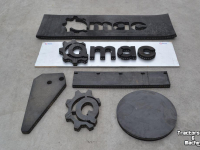 Rubber yard scraper Qmac RUBBERMAT 1.20 ZONDER STAAL