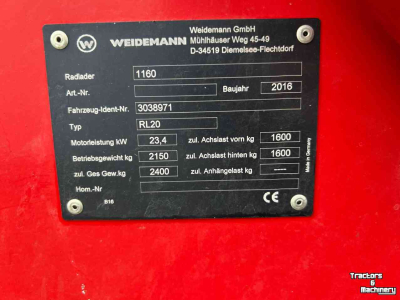 Wheelloader Weidemann 1160